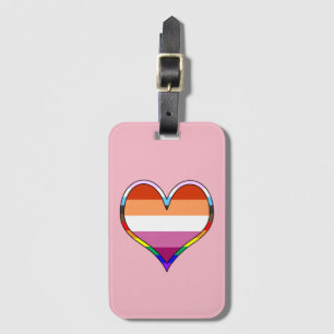Lesbian Pride Heart Luggage Tag