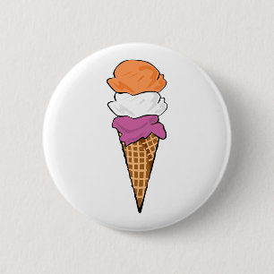 Lesbian Pride Ice Cream 6 Cm Round Badge