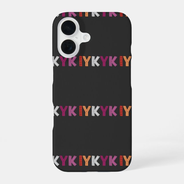 Lesbian Pride IYKYK  iPhone 16 Case (Back)