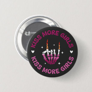 Lesbian Pride Kiss More Girls 6 Cm Round Badge