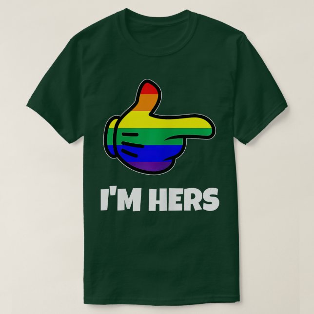 Lesbian PRIDE Matching Im Hers  LGB  T-Shirt (Design Front)