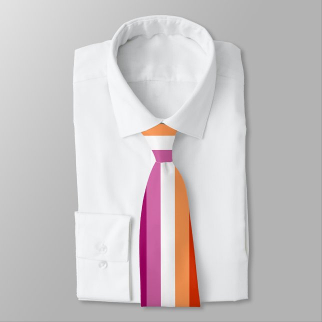 Lesbian Pride Neck Tie (Tied)