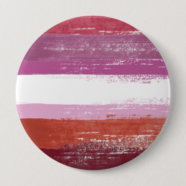 Lesbian Pride Paint 10 Cm Round Badge (Front)