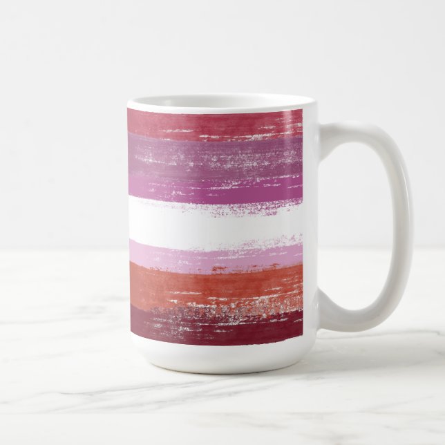 Lesbian Pride Paint Coffee Mug (Right)