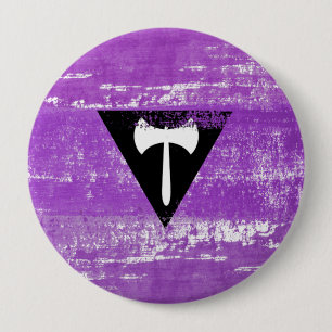 Lesbian Pride Paint (Labrys) 10 Cm Round Badge