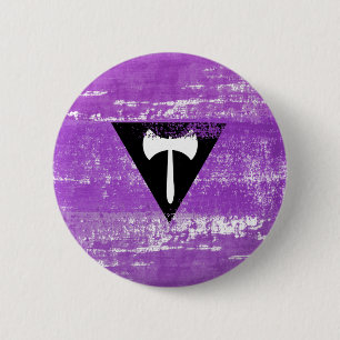 Lesbian Pride Paint (Labrys) 6 Cm Round Badge