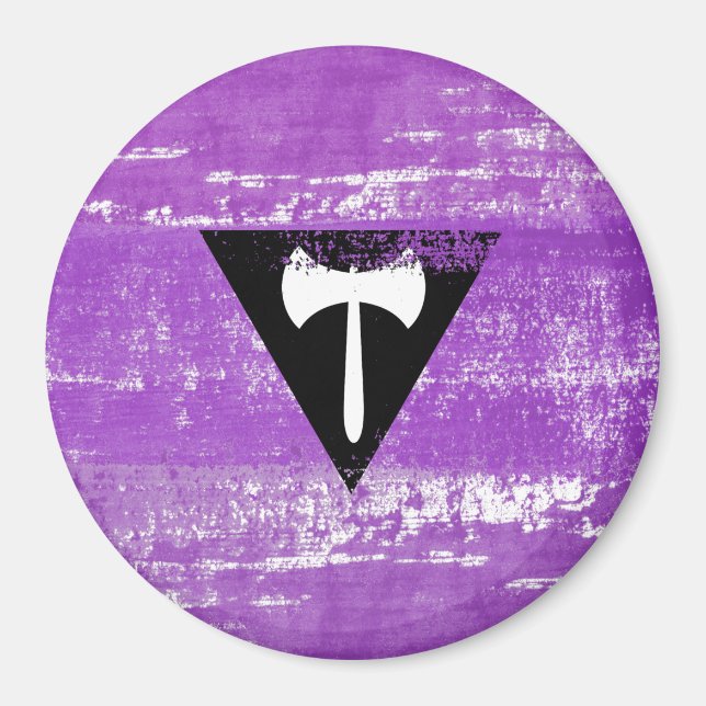 Lesbian Pride Paint (Labrys) Magnet (Front)