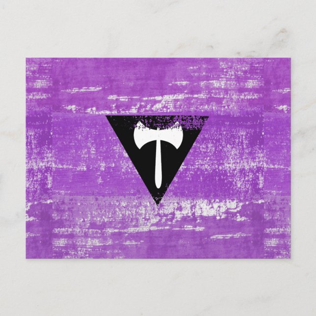 Lesbian Pride Paint (Labrys) Postcard (Front)