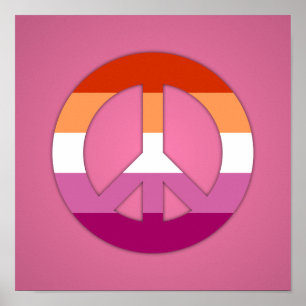 Lesbian pride peace sign