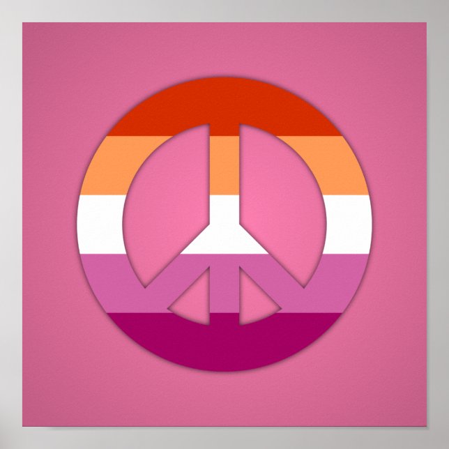 Lesbian pride peace sign (Front)
