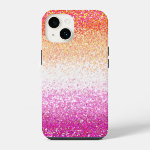 Lesbian Pride Pink Glitter Gradient Sparkle iPhone 14 Case