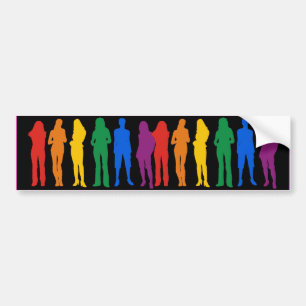 LESBIAN PRIDE -.png Bumper Sticker