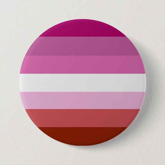 LESBIAN PRIDE STRIPES 7.5 CM ROUND BADGE (Front)