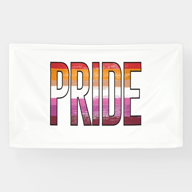 Lesbian Pride Word Banner (Horizontal)
