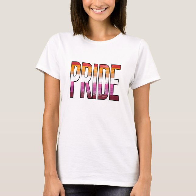 Lesbian Pride Word T-Shirt (Front)