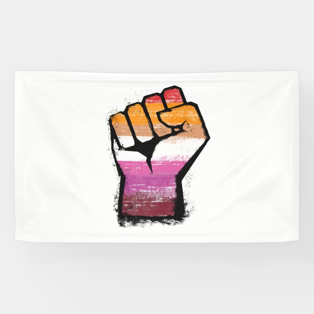 Lesbian Protest Fist Banner (Horizontal)