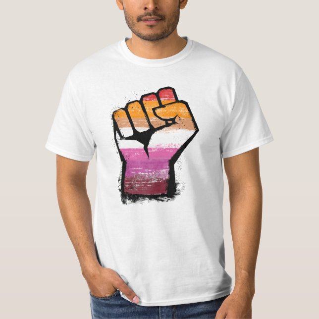 Lesbian Protest Fist T-Shirt (Front)