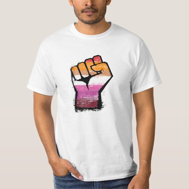 Lesbian Protest Fist T-Shirt (Front)