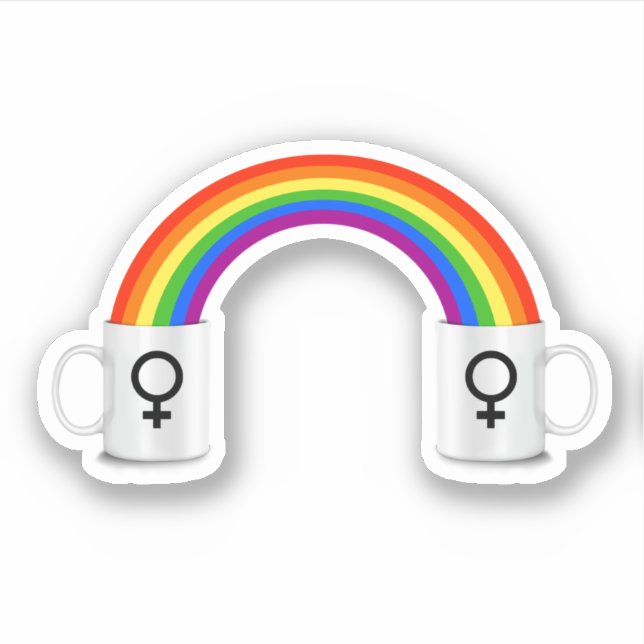 Lesbian Rainbow Coffee Date (Front)