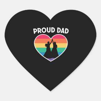 Lesbian Rainbow Heart pride Gay Couple Wedding Sticker
