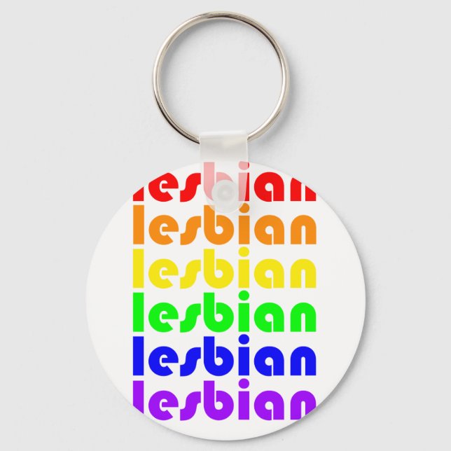 Lesbian Rainbow Key Ring (Front)