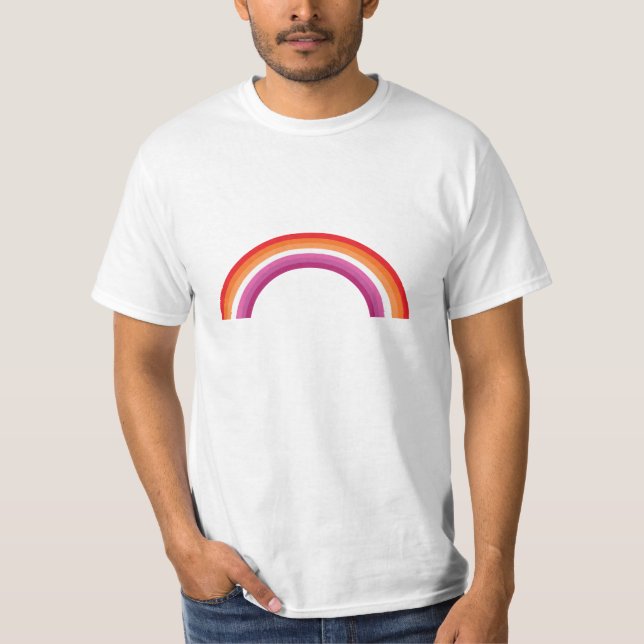 Lesbian Rainbow Sunset T-Shirt (Front)