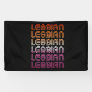 Lesbian Retro Pattern Design Banner