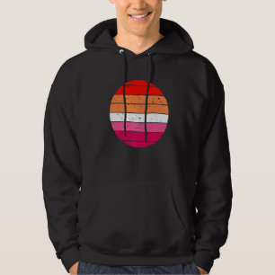 Lesbian Retro Sunset Gay And Lesbian Pride Lgbt Ga Hoodie