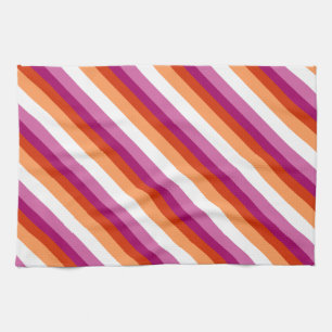 Lesbian Stripes   Lesbian Pride Tea Towel