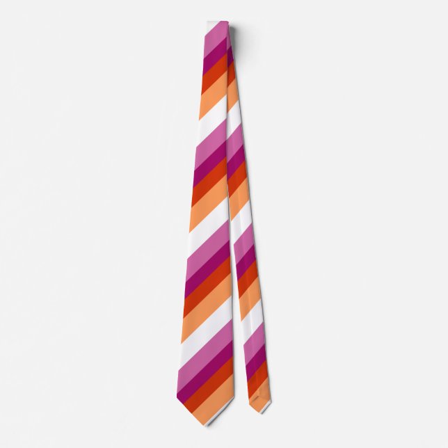Lesbian Stripes | Lesbian Pride  Tie (Front)