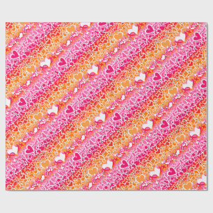 Lesbian Sunset Pride Squiggle Wrapping Paper