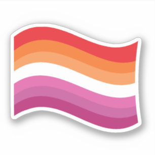 Lesbian Sunset Pride Wavy Flag