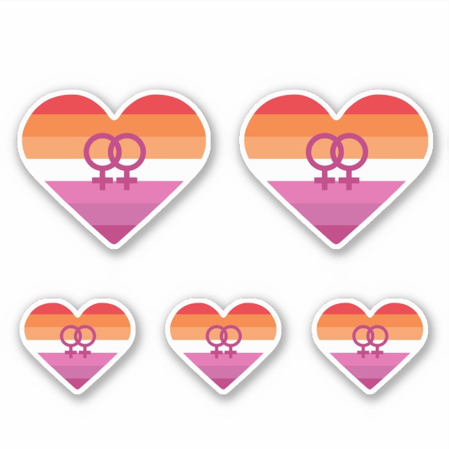Lesbian Sunset WLW Heart (Front)
