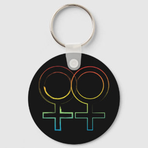 lesbian symbol key ring