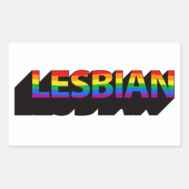 LESBIAN T-Shirt Rectangular Sticker (Front)