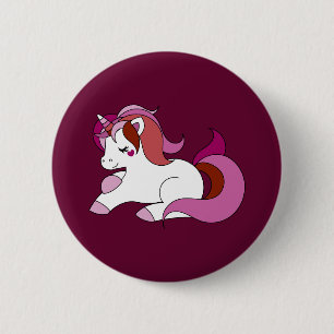 Lesbian unicorn 6 cm round badge