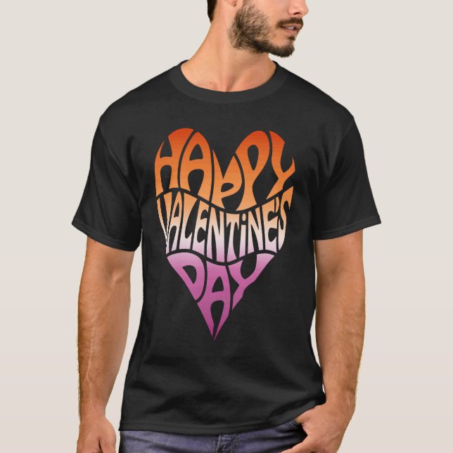 Lesbian Valentine's Day Subtle LGBT LGBTQ Gay Prid T-Shirt (Front)