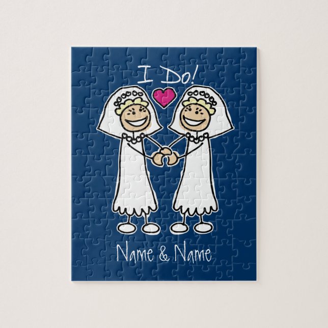 Lesbian Wedding Bridal Jigsaw Puzzle (Vertical)