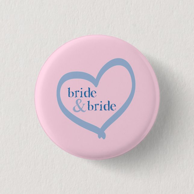 Lesbian Wedding Bride & Bride 3 Cm Round Badge (Front)