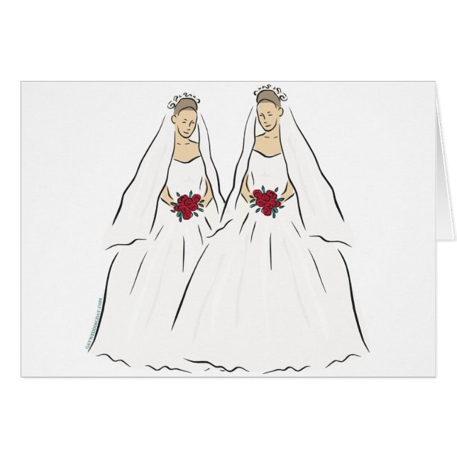Lesbian Wedding Cards (Front Horizontal)
