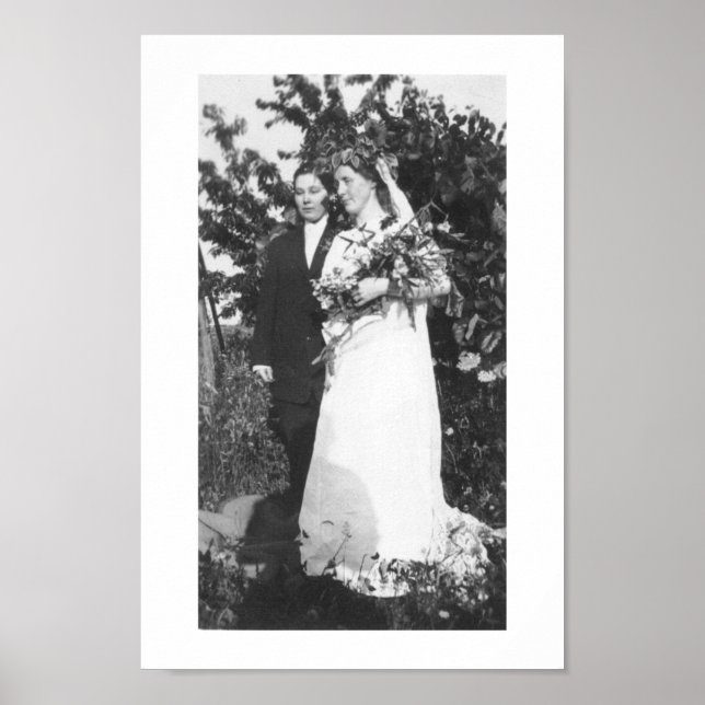 Lesbian Wedding Circa 1920 Poster (Front)