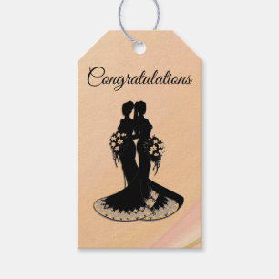 Lesbian Wedding Congratulations Gift Tags