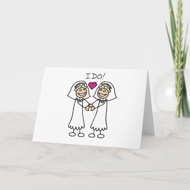 Lesbian Wedding Day Card (Front)