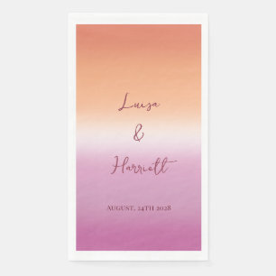Lesbian Wedding Dinner Pride Flag Gradient Napkin