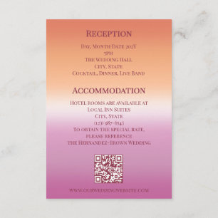 Lesbian Wedding Photo Pride Flag Gradient Enclosure Card