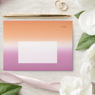 Lesbian Wedding Photo Pride Flag Gradient Envelope