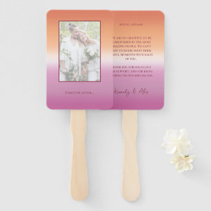 Lesbian Wedding Photo Pride Flag Gradient Program Hand Fan