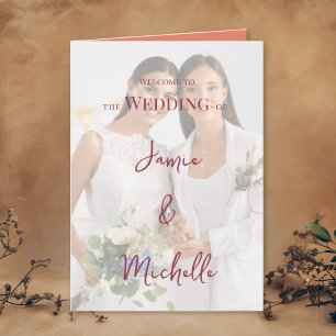 Lesbian Wedding Photo Pride Flag Gradient Programme