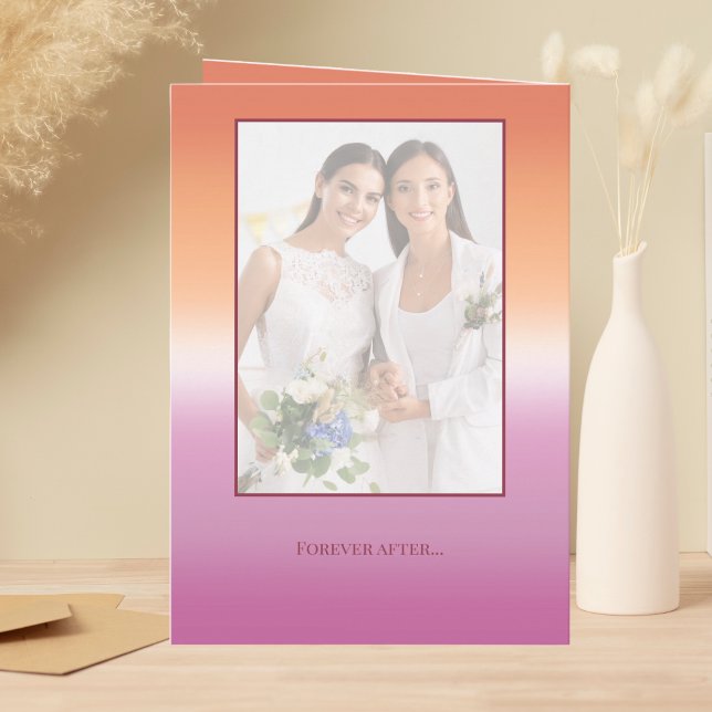 Lesbian Wedding Photo Pride Flag Gradient Programme (Creator Uploaded)
