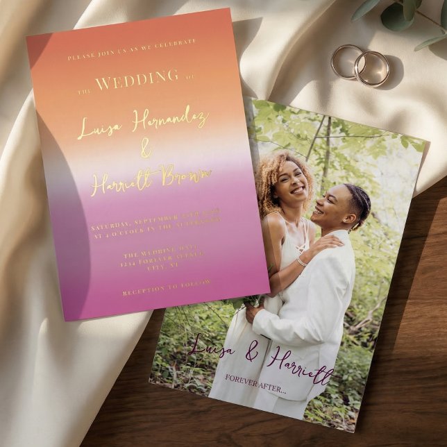 Lesbian Wedding Pride Flag Gradient Gold (Creator Uploaded)